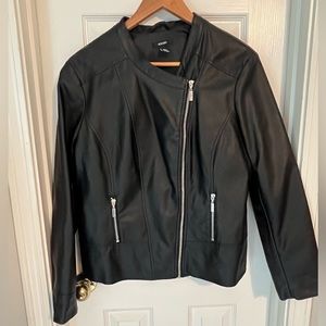 Black Leather Jacket - Large